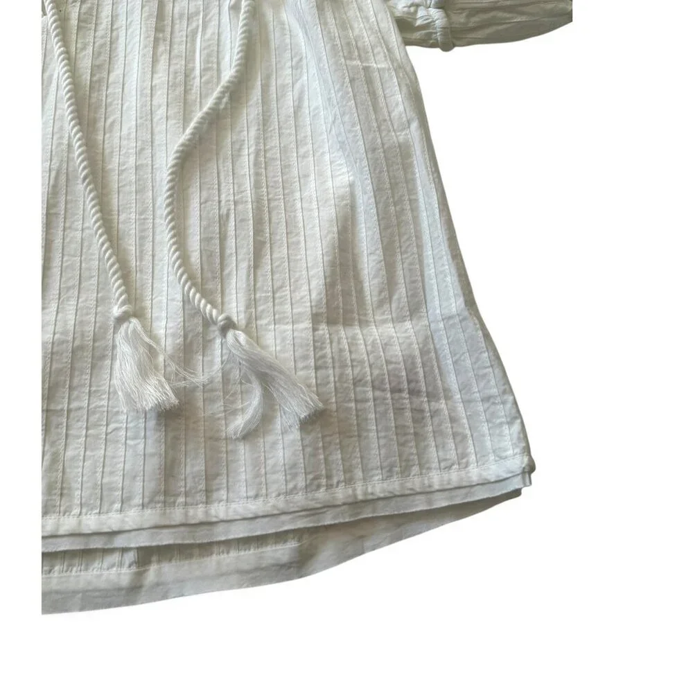 Ulla Johnson White‎ Cotton Laurenza Blouse, puff sleeves, Size 0, New with Tag